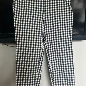 Talbots Black and White Gingham Chinos